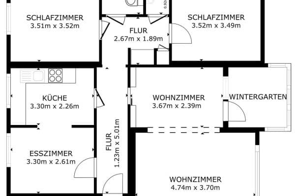 Prodej bytu 4+1 82 m², Graubündener Straße 61, Bremen, Bremen Prodej bytu 4+1 82 m², Graubündener Straße 61, Bremen, Bremen