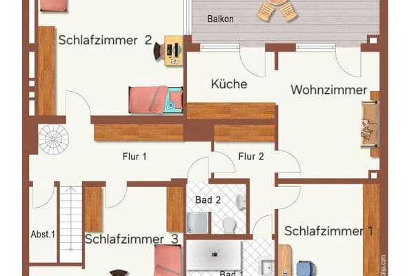 Pronájem bytu 4+1 141 m², Lünen Pronájem bytu 4+1 141 m², Lünen