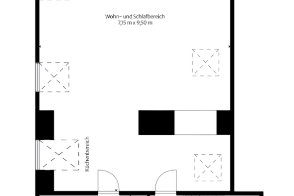 Pronájem bytu 1+1 56 m², Mülheim Pronájem bytu 1+1 56 m², Mülheim