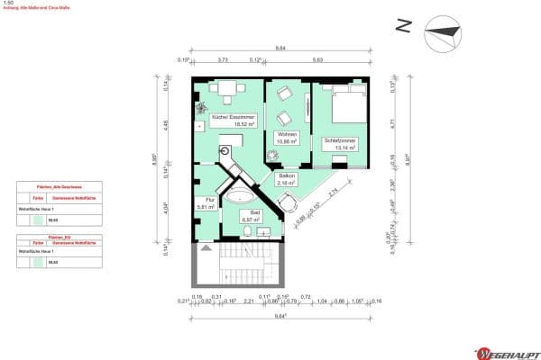 Pronájem bytu 3+1 57 m², Abendstr. 16b, Magdeburg, Sasko-Anhaltsko Pronájem bytu 3+1 57 m², Abendstr. 16b, Magdeburg, Sasko-Anhaltsko
