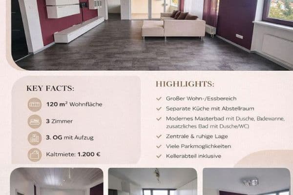Pronájem bytu 3+1 120 m², Hochspeyerer Straße 2a, Enkenbach-Alsenborn Pronájem bytu 3+1 120 m², Hochspeyerer Straße 2a, Enkenbach-Alsenborn