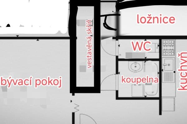 Pronájem bytu 2+1 60 m², Rabasova, Jablonec nad Nisou Pronájem bytu 2+1 60 m², Rabasova, Jablonec nad Nisou