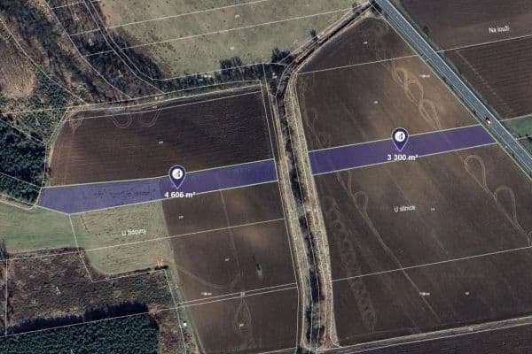 Prodej pozemku 1.318 m², Oseček Prodej pozemku 1.318 m², Oseček