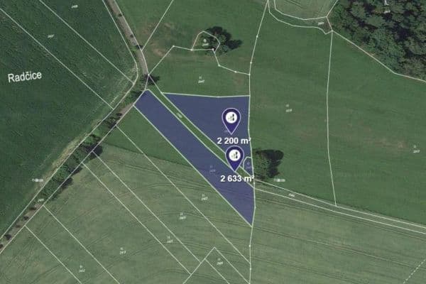 Prodej pozemku 1.611 m², Radčice Prodej pozemku 1.611 m², Radčice