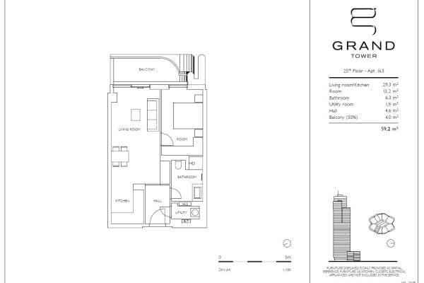 Pronájem bytu 2+1 60 m², Europa-Allee 2, Frankfurt am Main, Hessen Pronájem bytu 2+1 60 m², Europa-Allee 2, Frankfurt am Main, Hessen