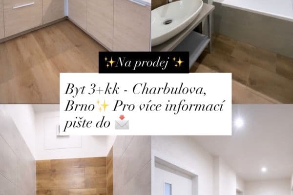 Prodej bytu 3+kk 71 m², Charbulova, Brno Prodej bytu 3+kk 71 m², Charbulova, Brno