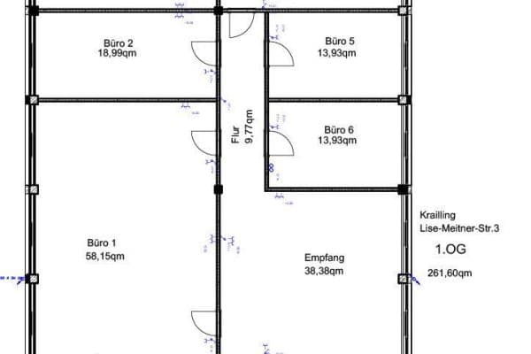 Pronájem kanceláře 262 m², Lise-Meitner-Straße 3, Krailling, Bavorsko Pronájem kanceláře 262 m², Lise-Meitner-Straße 3, Krailling, Bavorsko