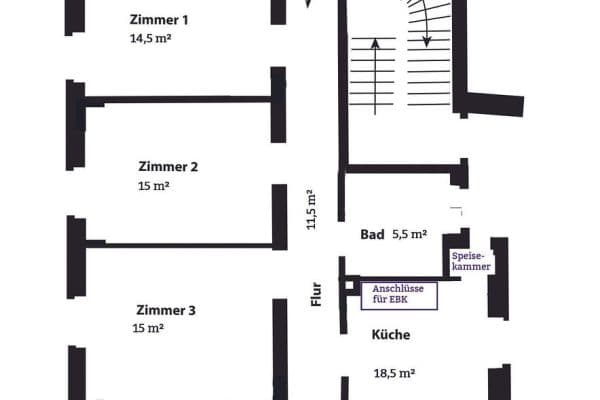 Pronájem bytu 3+kk 82 m², Färberstraße 13, Augsburg, Bavorsko Pronájem bytu 3+kk 82 m², Färberstraße 13, Augsburg, Bavorsko