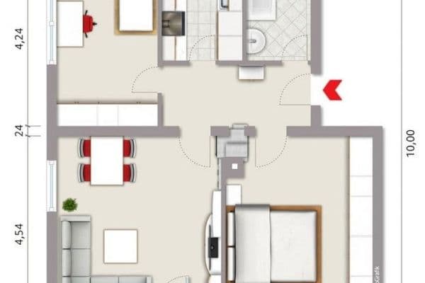 Pronájem bytu 3+1 75 m², Remseck a. N. Pronájem bytu 3+1 75 m², Remseck a. N.