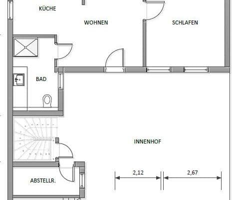 Pronájem bytu 2+1 45 m², Käfertaler Strasse 191, Mannheim, Bádensko-Württembersko Pronájem bytu 2+1 45 m², Käfertaler Strasse 191, Mannheim, Bádensko-Württembersko