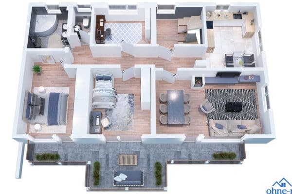 Prodej bytu 5+1 113 m², Neckartailfingen Prodej bytu 5+1 113 m², Neckartailfingen