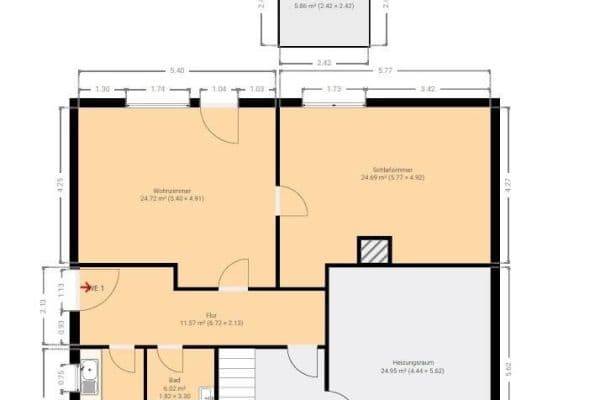 Pronájem bytu 2+1 73 m², Niefern-Öschelbronn Pronájem bytu 2+1 73 m², Niefern-Öschelbronn