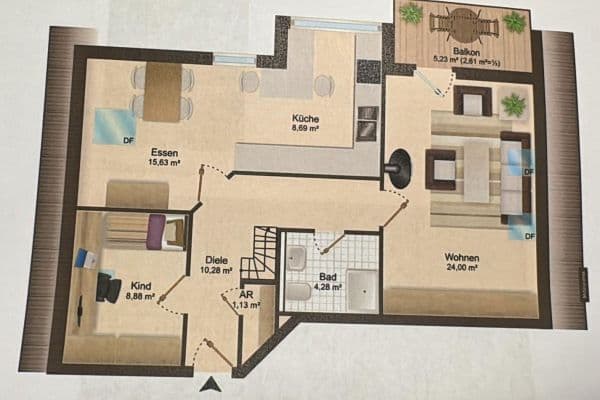 Prodej bytu 5+1 95 m², Untermeitingen Prodej bytu 5+1 95 m², Untermeitingen