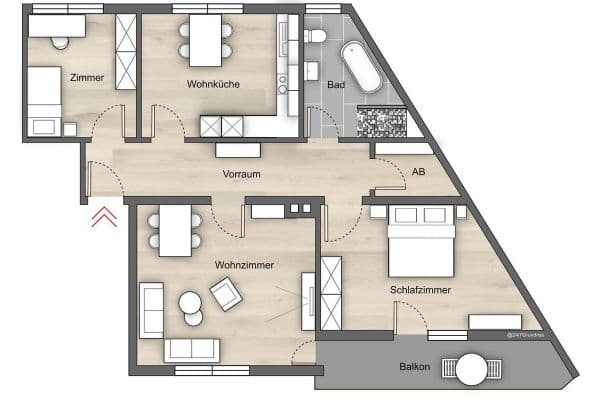 Prodej bytu 3+1 91 m², Herbststr, Amberg Prodej bytu 3+1 91 m², Herbststr, Amberg