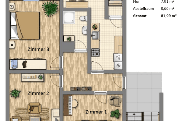 Pronájem bytu 3+1 82 m², Karl-Liebknechtstr. 28, Ilmenau Pronájem bytu 3+1 82 m², Karl-Liebknechtstr. 28, Ilmenau