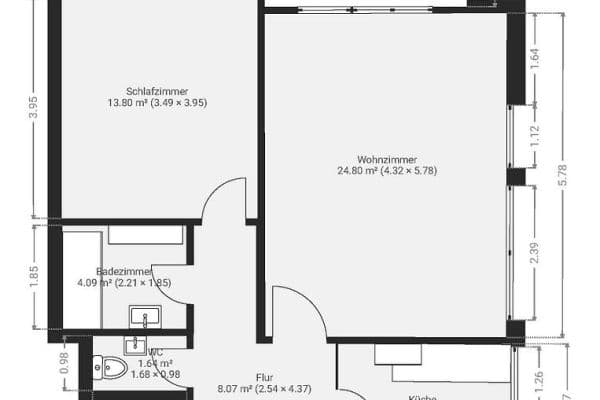 Pronájem bytu 2+1 64 m², Heilbronn Pronájem bytu 2+1 64 m², Heilbronn