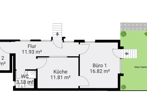Pronájem kanceláře 51 m², Groß-Gerau Pronájem kanceláře 51 m², Groß-Gerau
