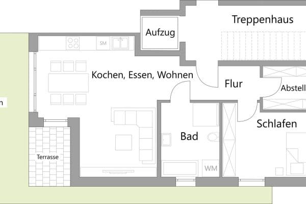 Pronájem bytu 2+1 70 m², Neunkirchen-Seelscheid Pronájem bytu 2+1 70 m², Neunkirchen-Seelscheid