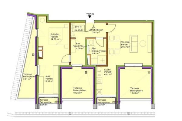 Pronájem bytu 2+1 63 m², Langobardenstrasse 33, Vienna, Wien Pronájem bytu 2+1 63 m², Langobardenstrasse 33, Vienna, Wien