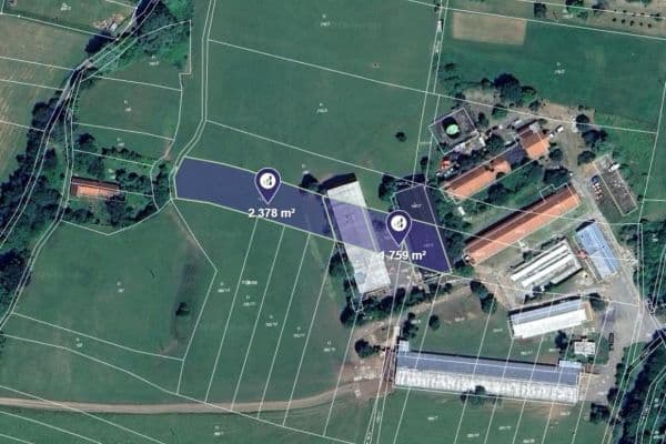 Prodej pozemku 2.586 m², Podolí Prodej pozemku 2.586 m², Podolí