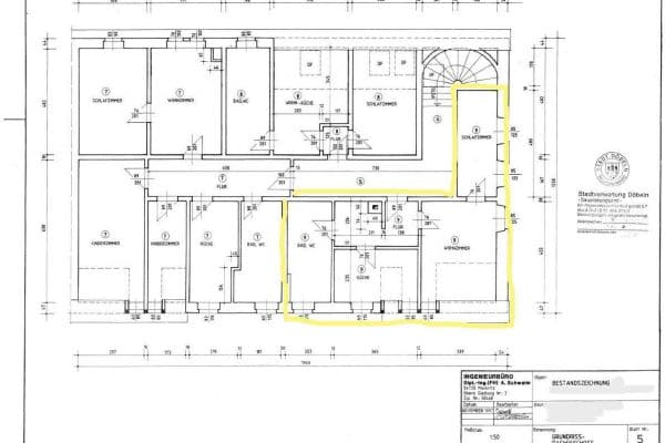 Pronájem bytu 2+1 46 m², Leipziger Straße 8, Döbeln, Sasko Pronájem bytu 2+1 46 m², Leipziger Straße 8, Döbeln, Sasko
