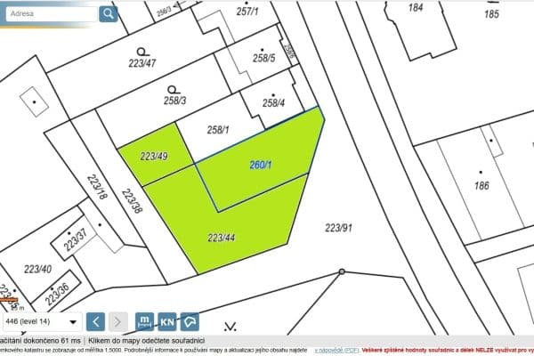 Prodej pozemku 819 m², Branišovice Prodej pozemku 819 m², Branišovice
