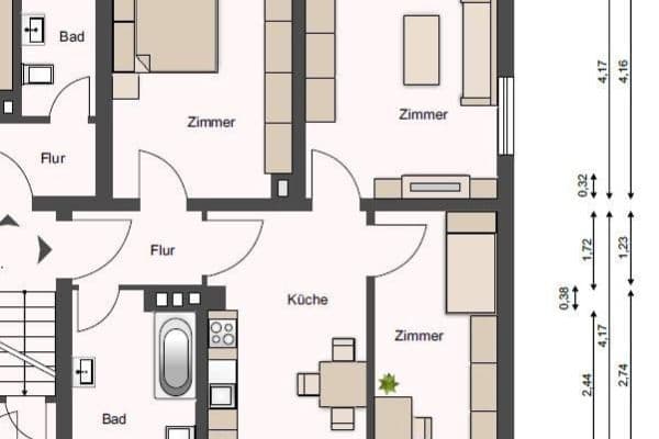 Pronájem bytu 3+1 58 m², Billerbecker Straße 51, Einbeck, Dolní Sasko Pronájem bytu 3+1 58 m², Billerbecker Straße 51, Einbeck, Dolní Sasko