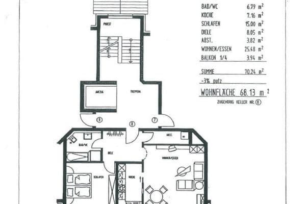 Pronájem bytu 2+1 68 m², Pommernstr. 19, Waldshut-Tiengen, Bádensko-Württembersko Pronájem bytu 2+1 68 m², Pommernstr. 19, Waldshut-Tiengen, Bádensko-Württembersko