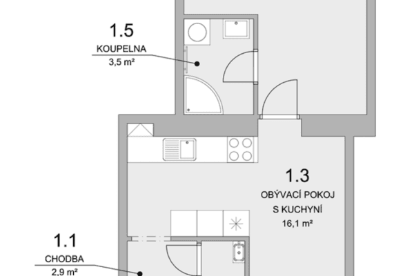 Pronájem bytu 2+kk 45 m², Myslbekova, Ostrava Pronájem bytu 2+kk 45 m², Myslbekova, Ostrava