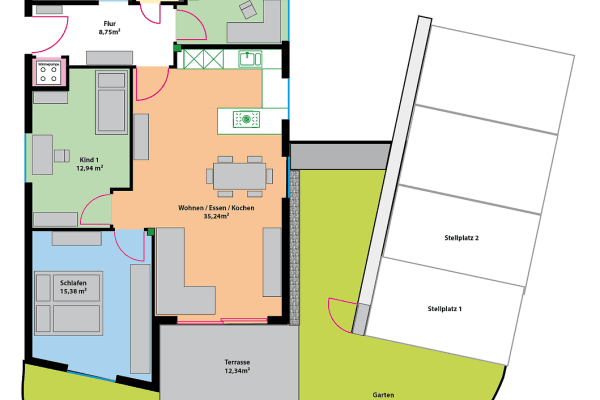 Prodej bytu 4+1 102 m², Feucht Prodej bytu 4+1 102 m², Feucht