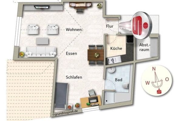 Pronájem bytu 1+1 31 m², Altstadt 1, Öhringen Pronájem bytu 1+1 31 m², Altstadt 1, Öhringen