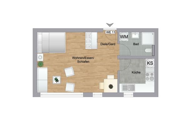 Pronájem bytu 1+kk 30 m², Freudenstadt, Bádensko-Württembersko Pronájem bytu 1+kk 30 m², Freudenstadt, Bádensko-Württembersko