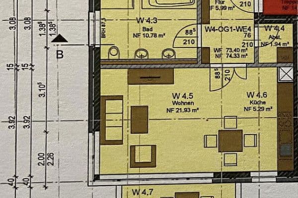Pronájem bytu 2+1 73 m², Am Gutspark 2, Berlin, Berlín Pronájem bytu 2+1 73 m², Am Gutspark 2, Berlin, Berlín