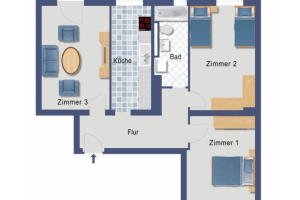 Pronájem bytu 1+1 16 m², Gehsener Straße 33, Berlin Köpenick Pronájem bytu 1+1 16 m², Gehsener Straße 33, Berlin Köpenick