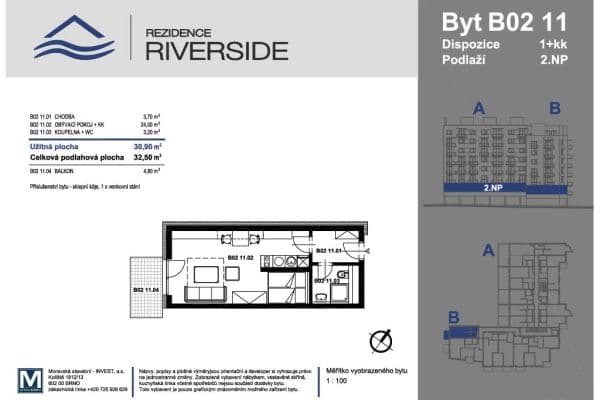 Prodej bytu 1+kk 32 m², Poříčí, Brno, Jihomoravský kraj Prodej bytu 1+kk 32 m², Poříčí, Brno, Jihomoravský kraj