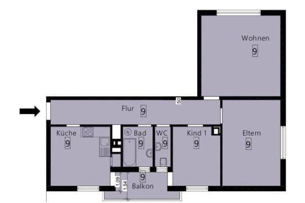 Pronájem bytu 3+1 81 m², Ringstraße 11, Walldürn, Bádensko-Württembersko Pronájem bytu 3+1 81 m², Ringstraße 11, Walldürn, Bádensko-Württembersko