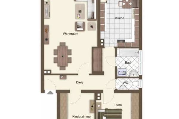 Pronájem bytu 3+1 81 m², Marienburger Straße 8, Cáchy, Severní Porýní-Vestfálsko Pronájem bytu 3+1 81 m², Marienburger Straße 8, Cáchy, Severní Porýní-Vestfálsko