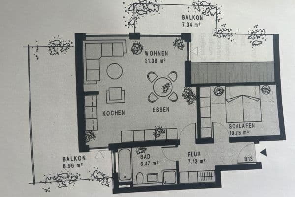 Pronájem bytu 2+1 73 m², Breites Driesch 33, Limburg Pronájem bytu 2+1 73 m², Breites Driesch 33, Limburg