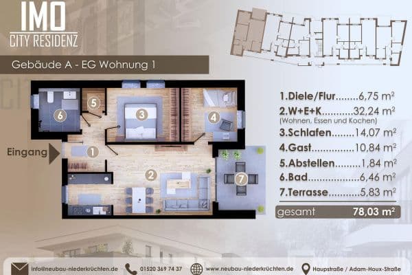 Prodej bytu 3+1 79 m², Hauptstraße 10, Niederkrüchten, Severní Porýní-Vestfálsko Prodej bytu 3+1 79 m², Hauptstraße 10, Niederkrüchten, Severní Porýní-Vestfálsko