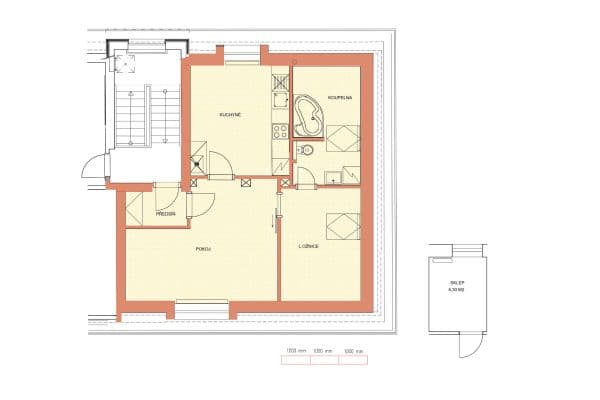 Prodej bytu 2+1 57 m², Mydlářka, Praha Prodej bytu 2+1 57 m², Mydlářka, Praha