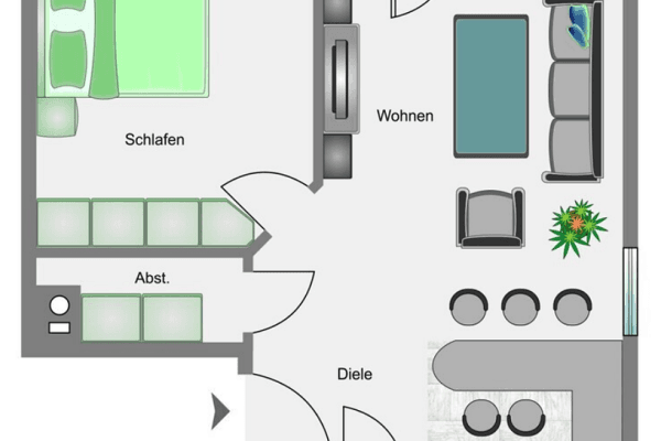 Pronájem bytu 2+1 51 m², Herrenberg Pronájem bytu 2+1 51 m², Herrenberg