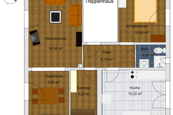 Pronájem bytu 2+kk 71 m², Duisburg, Severní Porýní-Vestfálsko Pronájem bytu 2+kk 71 m², Duisburg, Severní Porýní-Vestfálsko
