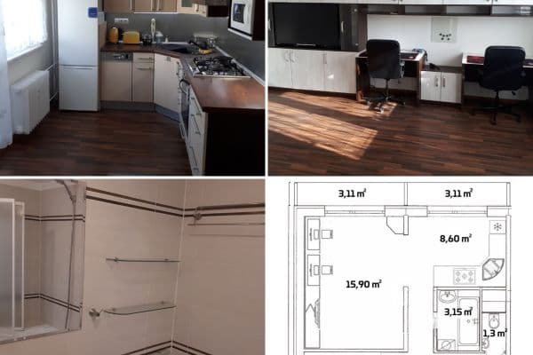 Pronájem bytu 2+1 54 m², Lipská, Brno Pronájem bytu 2+1 54 m², Lipská, Brno