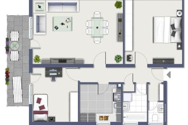 Pronájem bytu 3+1 86 m², Schillerstraße 1, Dietzenbach Pronájem bytu 3+1 86 m², Schillerstraße 1, Dietzenbach