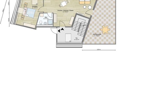 Pronájem bytu 2+kk 59 m², Eberstadt Pronájem bytu 2+kk 59 m², Eberstadt