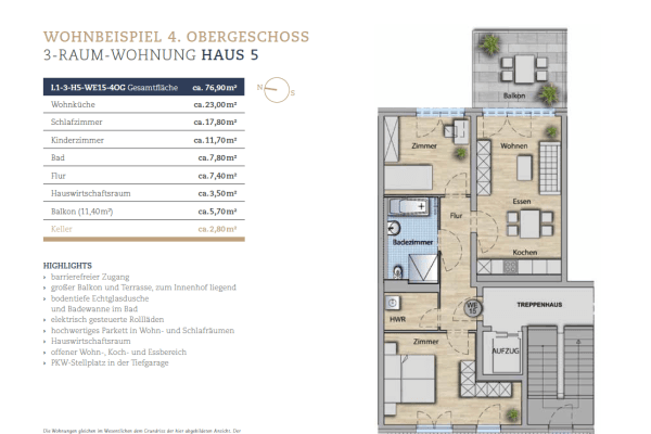 Pronájem bytu 3+1 77 m², Langbeinstraße 1-3, Radeberg Pronájem bytu 3+1 77 m², Langbeinstraße 1-3, Radeberg