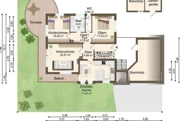 Pronájem bytu 3+1 105 m², Tuttlingen Pronájem bytu 3+1 105 m², Tuttlingen