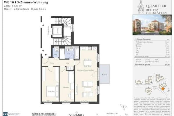 Pronájem bytu 3+1 85 m², Blauer Ring 6, Beelitz Pronájem bytu 3+1 85 m², Blauer Ring 6, Beelitz